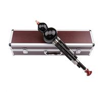 Hulusi Flute Professional Playing Type Hulusi Flute Mahogany/ebony Yunnan Ethnic Musical Instrument With Storage Case (Color : 01, Size : C key)