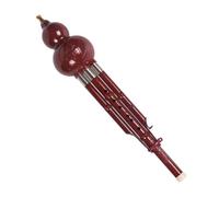 Hulusi Flute Resin Cucurbit Flute C/B Flat Tone Anti-fall Hulusi Professional Playing Chinese Traditional Instrument (Color : RED, Size : C tone)