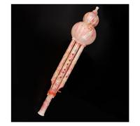 Hulusi Flute Resin Cucurbit Flute C Key/B Flat Beginner Double Tone Cucurbit Flute Instrument With Case (Color : 05, Size : Bb key)