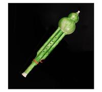 Hulusi Flute Resin Cucurbit Flute C Key/B Flat Beginner Double Tone Cucurbit Flute Instrument With Case (Color : 01, Size : Bb key)