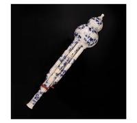 Hulusi Flute Resin Cucurbit Flute C Key/B Flat Beginner Double Tone Cucurbit Flute Instrument With Case (Color : 04, Size : C Key)