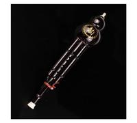 Hulusi Flute Resin Cucurbit Flute C Key/B Flat Beginner Double Tone Cucurbit Flute Instrument With Case (Color : 02, Size : Bb key)