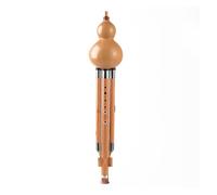 Hulusi Flute Seven-hole Wide-tone Hulusi Chinese National Wind Instrument Hulusi With Chinese Knot (Color : C key)