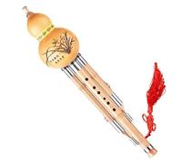 Hulusi Flute Three-tone Detachable Hulusi C Key/B Flat Key Chinese National Wind Instrument Gourd Flute (Color : C key)