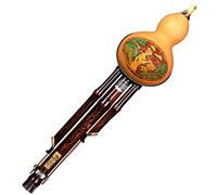 Hulusi For Beginners And Adults To Play C Flat B Three Wind Instrument Orchestra Playing The Gourd Flute Hulusi Musical Instrument With Box Durable Intonation (Color : Brown, Size : B-Flat)