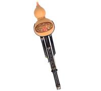 Hulusi Instrument Anti-fall Seven-hole Gourd Flute Instrument For Adults And Beginners C Key/B Flat Gourd Flute With Case (Color : C key)