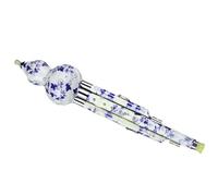 Hulusi Instrument Chinese Hulusi Gourd Cucurbit Flute C/Bb Key Traditional Ethnic Instrument With Case (Color : 01, Size : Bb key)
