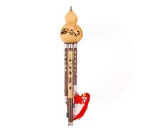 Hulusi Instrument Chinese National Traditional Hulusi Natural Gourd Three-note Cucurbit Flute Woodwind Instrument (Color : Minor D)