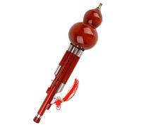 Hulusi Instrument Chinese Redwood Hulusi Traditional National Playing Instrument Cucurbit Flute With Case (Color : F key)