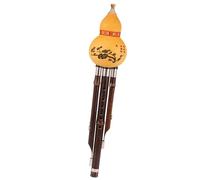Hulusi Instrument Chinese Traditional Hulusi C Key/B Flat Ethnic Wind Instrument Playing Type Hulusi Flute (Color : B flat)