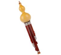 Hulusi Instrument Chinese Traditional Hulusi Mahogany B Flat/C Key Cucurbit Flute Woodwind Instrument With Storage Case (Color : C key)