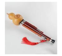 Hulusi Instrument Chinese Traditional Hulusi Red Sandalwood/black Sandalwood Beginner Playing Type C Key/B Flat Gourd Flute (Color : 01, Size : C Key)