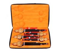 Hulusi Instrument Chinese Traditional Three-tone Ebony Hulusi D/G/C/F/B Flat Gourd Flute Musical Instrument Set