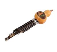 Hulusi Instrument Cucurbit Flute Chinese Traditional Musical Instrument C/Bb Key Handmade Chinese Hulusi (Color : 02, Size : BB key)