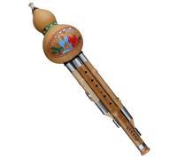 Hulusi Instrument Gourd Cucurbit Flute Chinese Handmade Hulusi Ethnic Musical Instrument With Case (Color : 01, Size : C key)