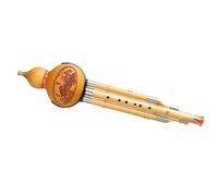Hulusi Instrument Handmade C/Bb Key Chinese Traditional Hulusi Cucurbit Flute Music Instrumen With Storage Bag (Color : Bb Key)