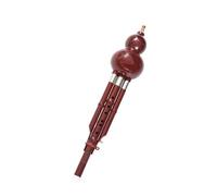 hulusi instrument Handmade Hulusi Red C Key B Flat Gourd Cucurbit Flute Ethnic Instrument With Case For Beginner (Color : C Key)