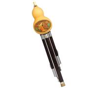 Hulusi Instrument Natural Gourd Ebony Sound Pipe Hulusi Flute C Key/B Flat Student Beginner Gourd Flute Instrument (Color : C key)