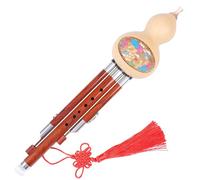Hulusi Instrument Natural Gourd Mahogany Sound Pipe Hulusi Flute Chinese Traditional Woodwind Instrument With Accessories (Color : G key)
