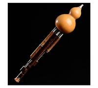 Hulusi Instrument Professional Performance Cucurbit Hulusi Flute Traditional Instrument A/C/bB/D/F/G Tone Playing Hulusi (Color : A Tone)
