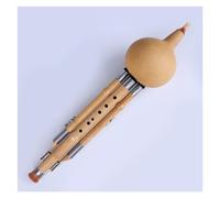 Hulusi Instrument Single Belly Gourd Hulusi C Key/B Flat/D Minor Ethnic Hulusi Flute Woodwind Instrument (Color : Minor D)