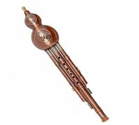Hulusi Instrument Three Tone Hulusi Flute Copper Plating ABS Gourd Flute Hulusi Chinese Folk Instrument (Color : 01, Size : Bb key)