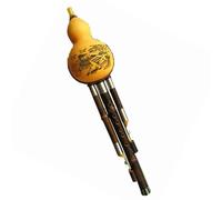 Hulusi Instrument Three Tone Hulusi Flute Gourd Flute Crashproof Hulusi Professional Hulusi Chinese Traditional Folk Instrument (Color : C Key)