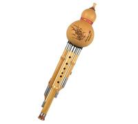 Hulusi Instrument Three-tone Hulusi Flute Professional Performance Golden Hulusi Instrument (Color : Minor D Tone)