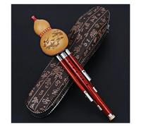 Hulusi Instrument Three Tone Professional Performance Redwood Hulusi Chinese Ethnic Blowing Instrument (Color : C-tone)