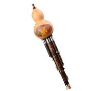 Hulusi Instrument Three-tone Push-pull Playing Type Hulusi Flute Chinese National Gourd Musical Instrument With Accessories (Color : D minor)