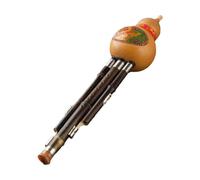 Hulusi Musical Instrument For Beginners In C Key Professional Playing Adult Bakelite Cucurbit Flute (Color : B key)