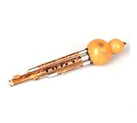 Hulusi Musical Instruments Traditional Chinese Musical Instruments Professional Playing Musical Instruments In C (Color : Yellow, Size : 37-40cm)