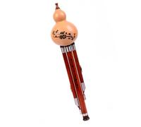 Hulusi Professional Flute Chinese Traditional National Musical Instrument C Key/B Flat Playing Type with Case(Red,B flat)