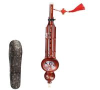 Hulusi Pumpkin Flute for Beginners Chinese Pumpkin Flute Handmade Traditional Chinese Hulusi Musical Instrument with Wood Grain for Professional Players, Students, Enthusiasts and K