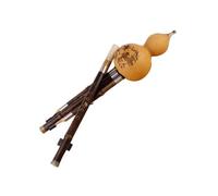 Hulusi Woodwind Instrument Chinese Handmade Traditional Hulusi C/Bb Black Zhu Cucurbit Flute With Case Chinese Knot For Beginner