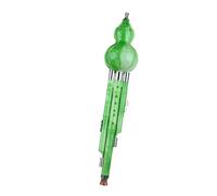 Hulusi Woodwind Instrument Chinese Hulusi Gourd Cucurbit Flute C/Bb Traditional Ethnic Chinese Music Instrument With Case Easy To Learn(Green,Bb)