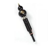 Hulusi Woodwind Instrument Cucurbit Flute Chinese Ethnic Musical Instrument Handmade Zhu Hulusi C/bb Key With Case For Music Beginners(Black,C)