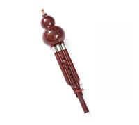 Hulusi Woodwind Instrument Cucurbit Flute Chinese Ethnic Musical Instrument Handmade Zhu Hulusi C/bb Key With Case For Music Beginners(Red,C)