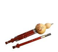 Hulusi Woodwind Instrument Professional Chinese Handmade Rosewood Hulusi Flute Double Tone C/Bb Gourd Flauta With Case