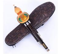 Hulusi Woodwind Instrument Zizhu Professionally Plays Hulusi Instrument Adult Beginners C Tone B Flat Tone(Anti-fall b)