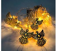 HULX Geometric String Lights, 3M 20LED Metal Fairy String Lights Geometric Metal Fairy Lights Battery Operated Fairy Lights (Angel)