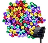 HULX Solar Christmas Fairy Lights, 7M 50LED Solar Outdoor String Lights Solar Tree String Lights Waterproof for Garden Window (Multicolor)