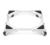 Humagineer Washing Machine Base with 4 Lockable Swivel Wheels, Adjustable Washing Machine Trolley from 40 to 60 cm, Anti-Vibration, Maximum Capacity 200 kg Trolley for Washer, Dryer, Refrigerator