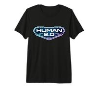Human 2.0 Biohacking Biohacker Upgrade Longevity Futuristic Premium T-Shirt
