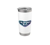 Human 2.0 Biohacking Biohacker Upgrade Longevity Futuristic Stainless Steel Insulated Tumbler