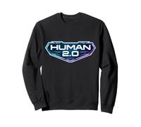 Human 2.0 Biohacking Biohacker Upgrade Longevity Futuristic Sweatshirt