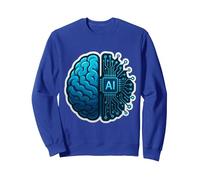 Human AI Brain Artificial Intelligence Engineer Specialist Sweatshirt, Adult Unisex, Royal Blue, Large