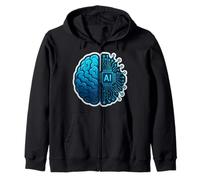 Human AI Brain Artificial Intelligence Engineer Specialist Zip Hoodie