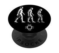 Human AI Evolution Artificial Intelligence Robot Graphic PopSockets Adhesive PopGrip