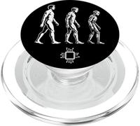 Human AI Evolution Artificial Intelligence Robot Graphic PopSockets PopGrip for MagSafe